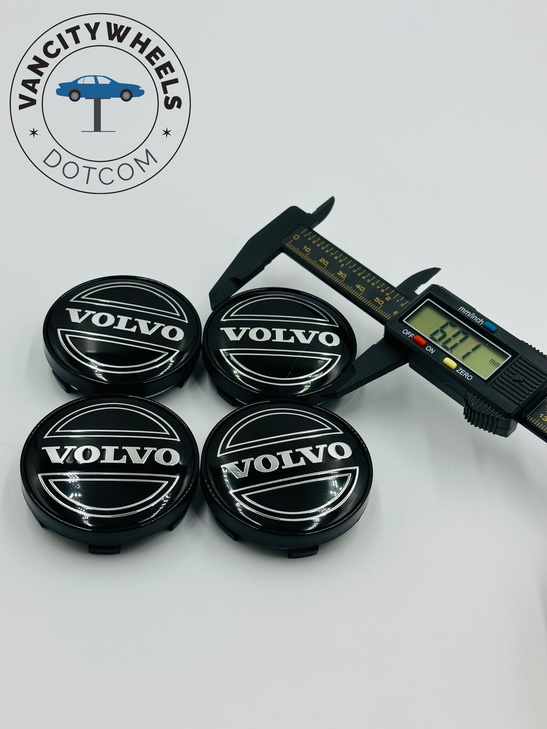 Premium 4Pcs VOLVO Wheel Center Caps in Varied Sizes & Wheel Cap Base Colors Vancity Wheels