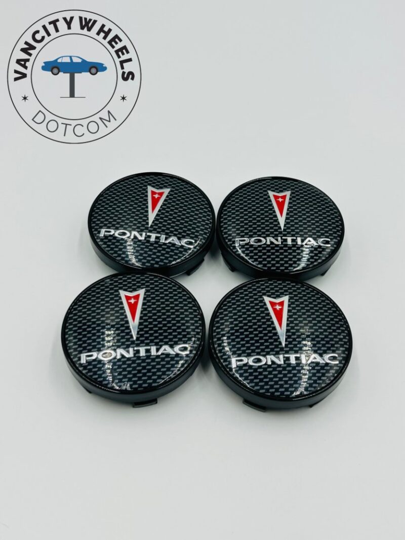 Premium 4Pcs Pontiac Wheel Center Caps in Varied Sizes & Wheel Cap Base