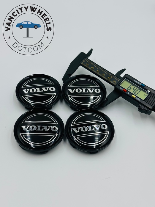 Premium 4Pcs VOLVO Wheel Center Caps in Varied Sizes & Wheel Cap Base Colors Vancity Wheels