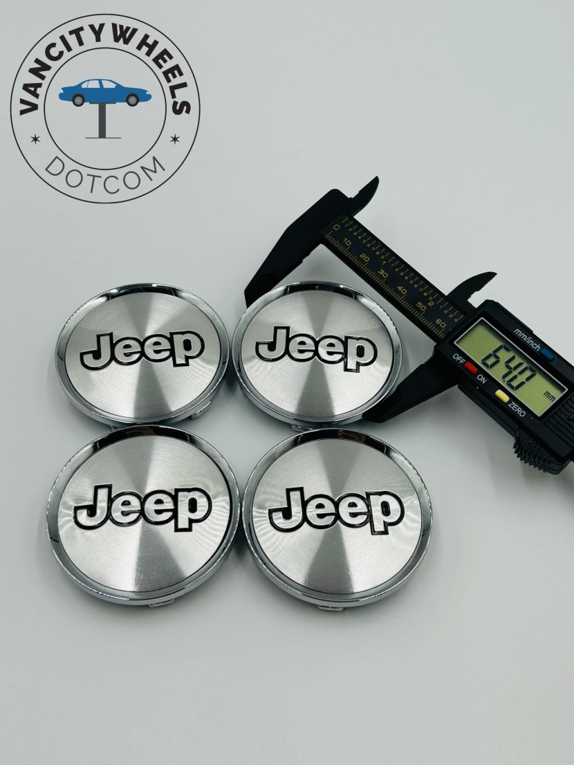 Premium 4Pcs JEEP Wheel Center Caps in Varied Sizes & Wheel Cap Base