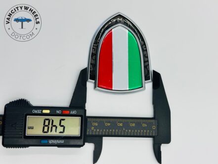 Adesivo Emblema Italia 3D Per Auto - Lega Di Zinco Cromato, 15x1.7 Cm, Adesivo Autoadesivo